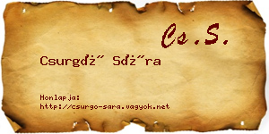 Csurgó Sára névjegykártya